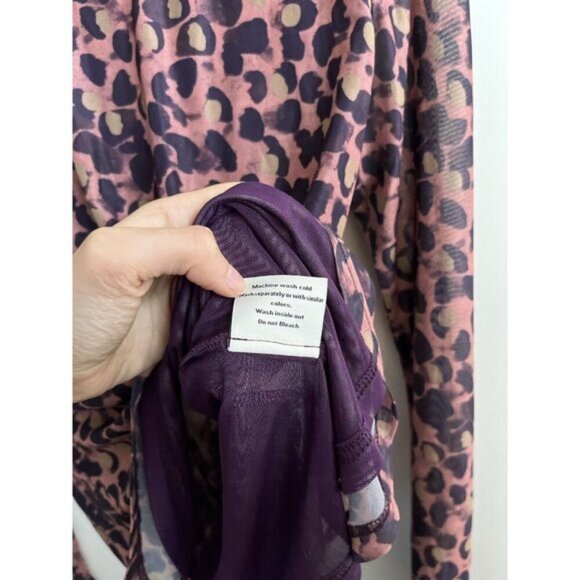 NWT Anthropologie Poetic Woods Mesh Lined Leopard Top XL - Picture 7 of 9
